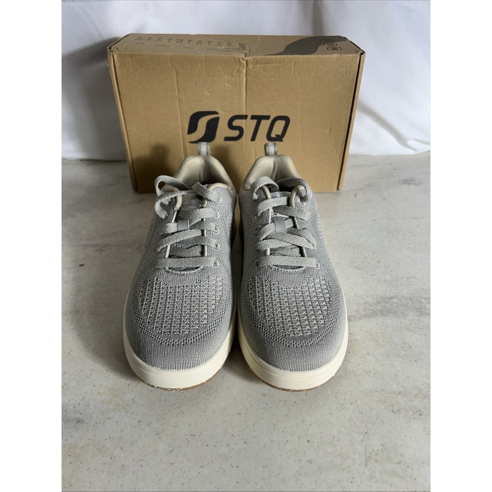STQ Women's Wide Toe Box Shoes Grey Size 7